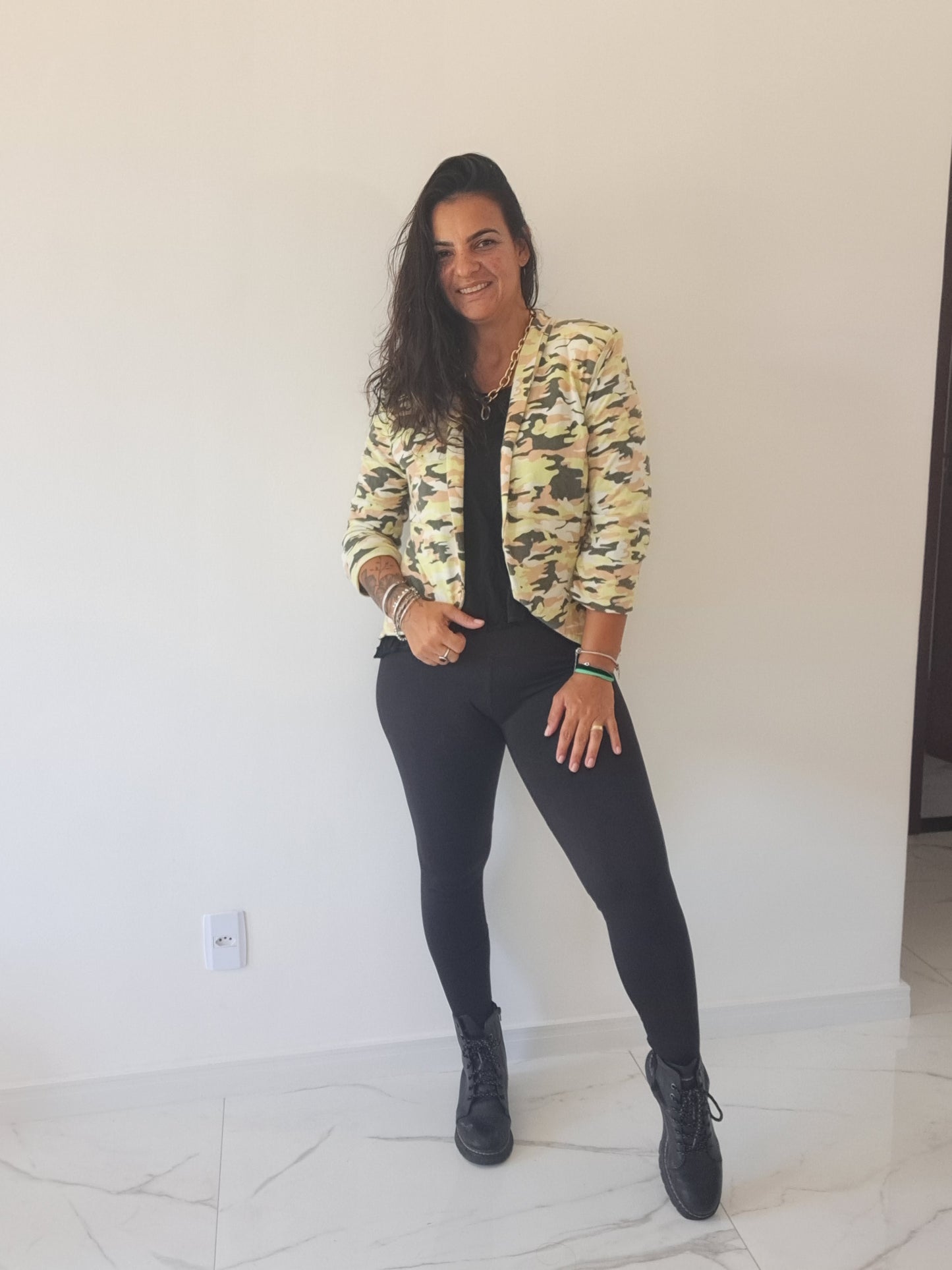 Blazer em malha Corpo e Alma Tamanho M