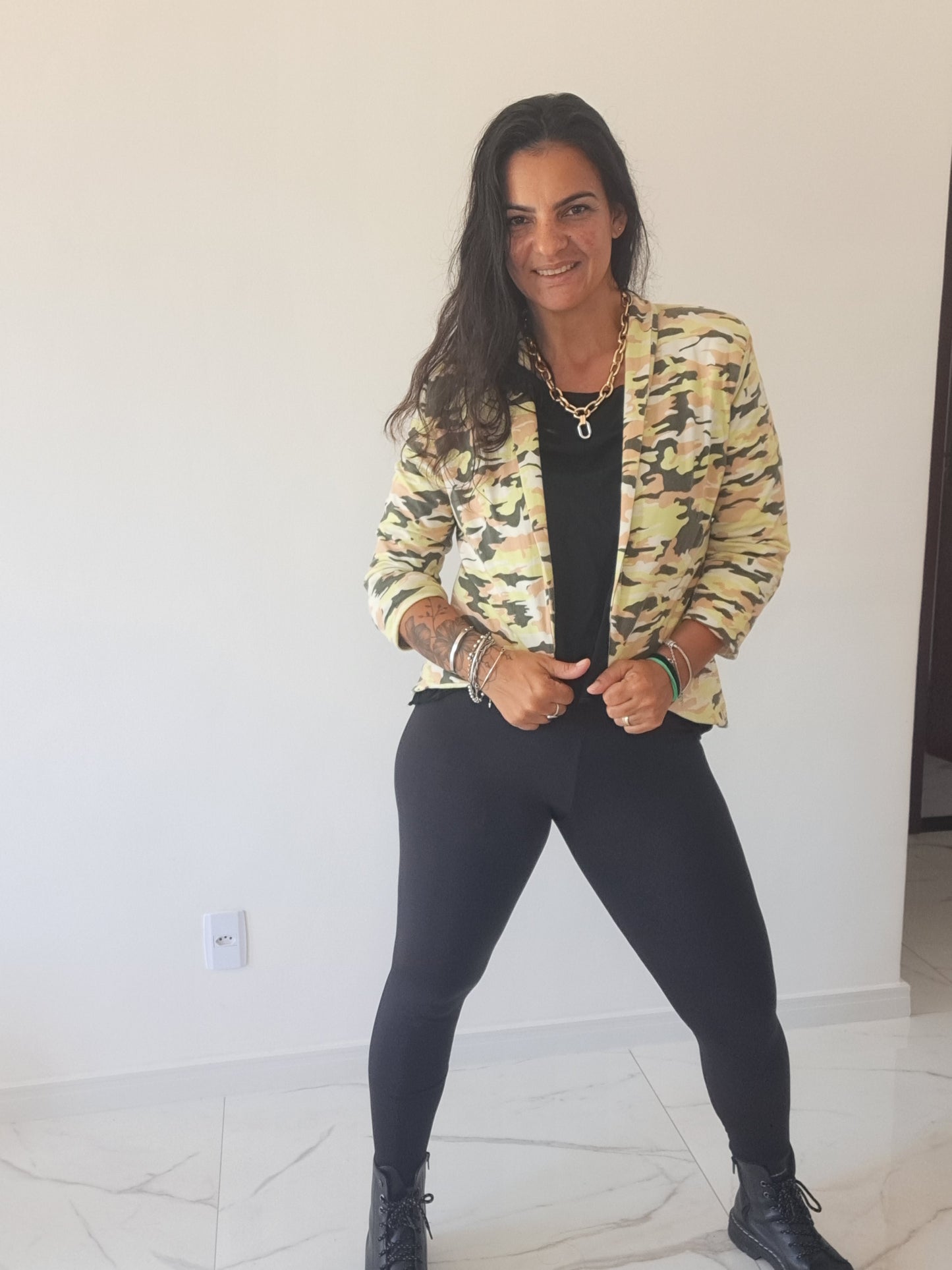 Blazer em malha Corpo e Alma Tamanho M