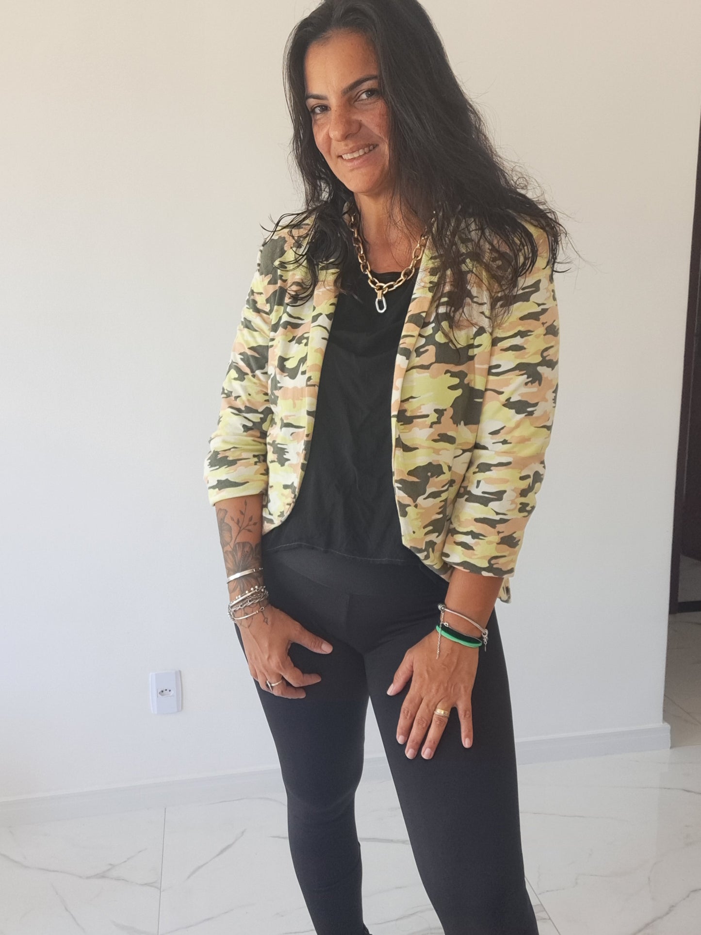 Blazer em malha Corpo e Alma Tamanho M