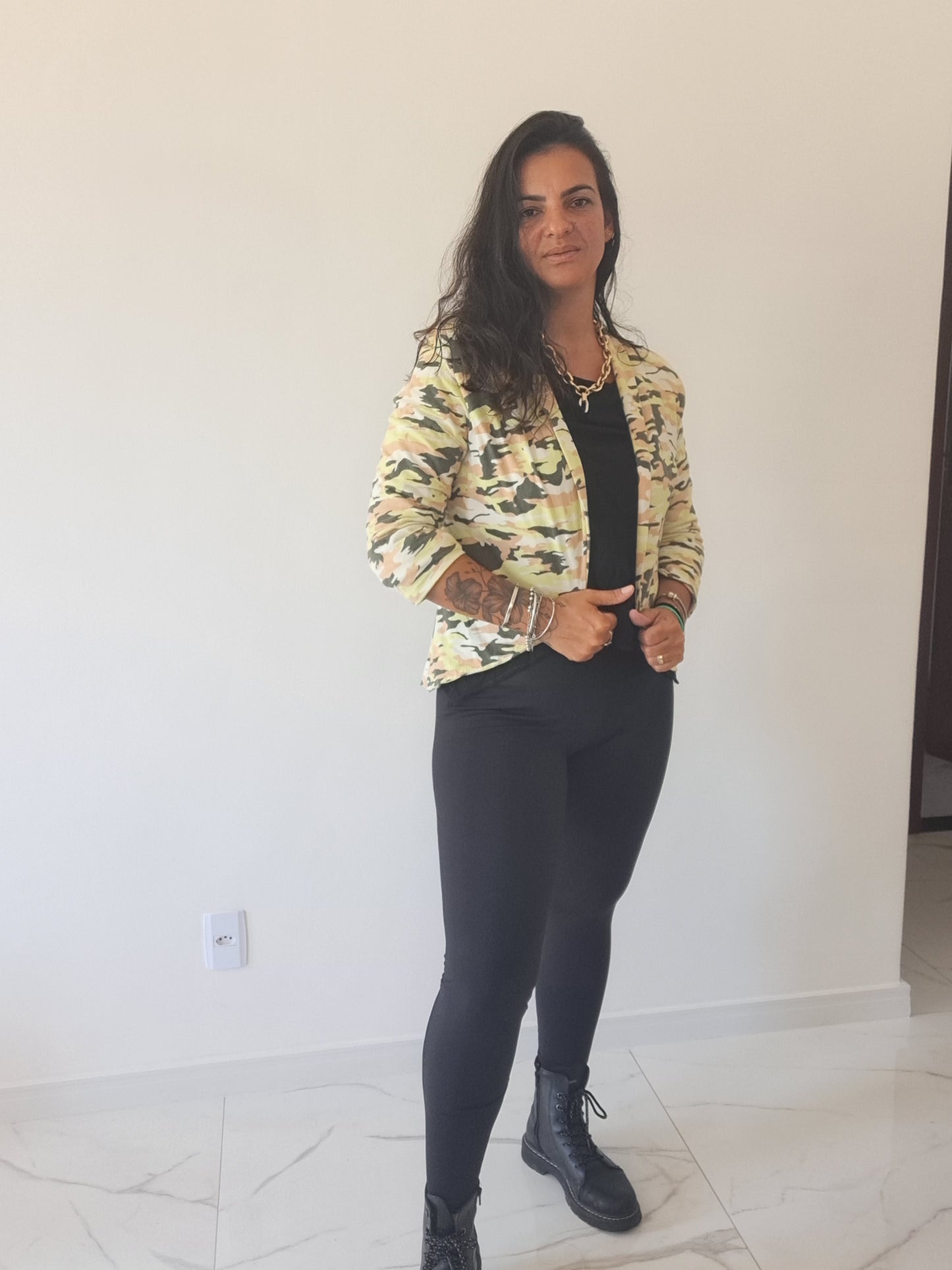 Blazer em malha Corpo e Alma Tamanho M